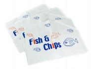 Printed Fish & Chips Paper Bags 14x11"